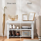 Pipishell Bamboo Shoe Rack Bench, 3-Tier Sturdy Shoe Organizer, Storage Shoe - Image 7