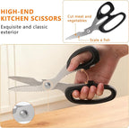 2-Piece Kitchen Scissors Stainless Steel Cooking Shears, Vegetables and Poultry - Image 6