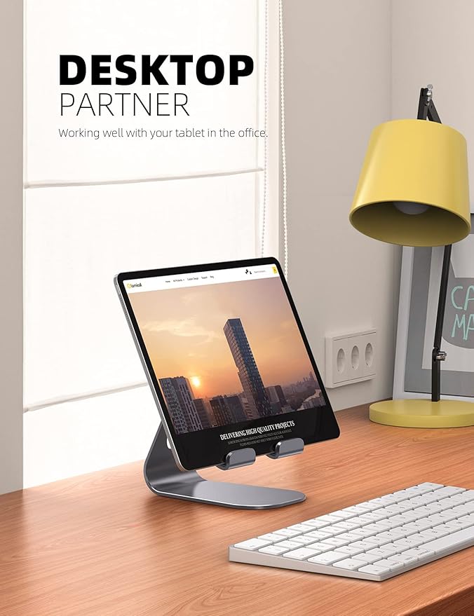Lamicall Tablet Stand Adjustable, Tablet Stand : Desktop Stand Holder Dock - Image 3