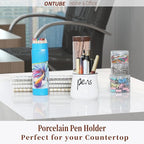 ONTUBE Porcelain Pens Holder Stand, Ceramic Pencils Holder - Image 2