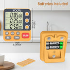 FCXJTU Digital Dual Triple Kitchen Timer, 3-Channel Magnetic Countdown Timer - Image 7