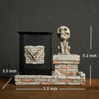 Daisylily Skull Pencil Holder, Skeleton Pen Cup, Mesh Pen Holder - Image 6