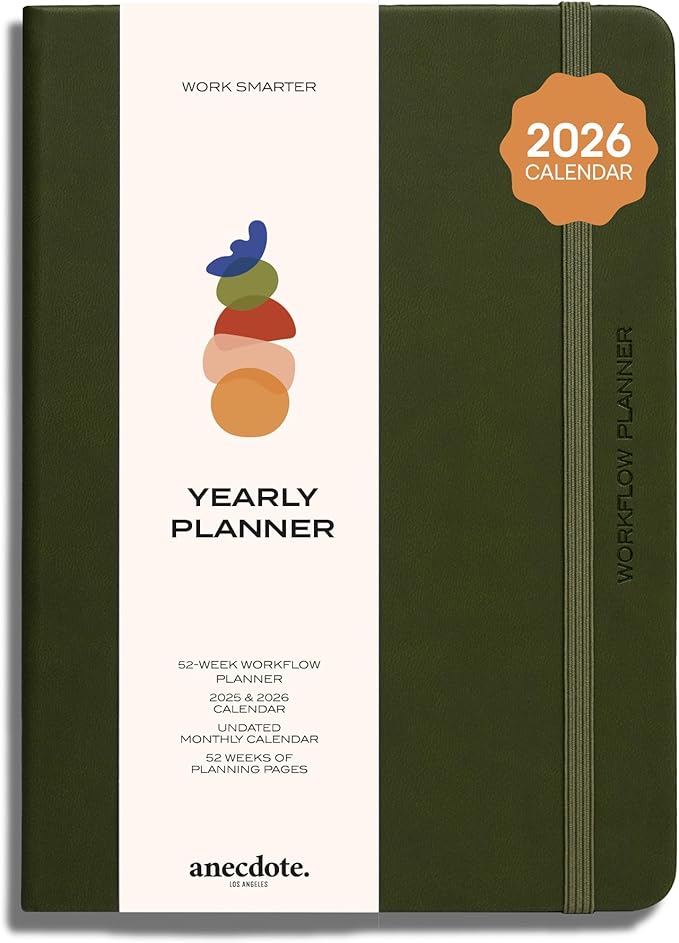 Anecdote 2026 Planner: 52 Week Daily Planner, Monthly & Weekly Workflow by Anecdote