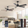 zmishibo 2 pack 52" ceiling fan with light, main product view