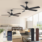 zmishibo 2 pack 52" ceiling fan with light, main product view