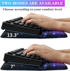 Computer Keyboard Stand with Wrist Rest, Ergonomic Tilted Keyboard Holder - Image 2