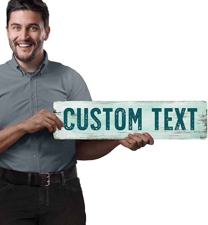 Custom Sign, Custom Street Sign, 11 Font Colors, 13 Font Styles, 4 Hole Options - Image 2