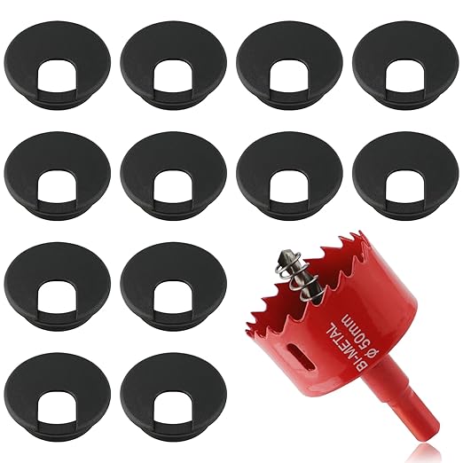 2 Inch Desk Grommet, 13 Pieces Wire Grommet, Desk Hole Cover by KITANIS