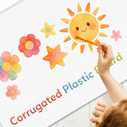 Poster Board 24" x 36", 5 Pack White Corrugated Plastic Board, 3/16 Inches - Image 2
