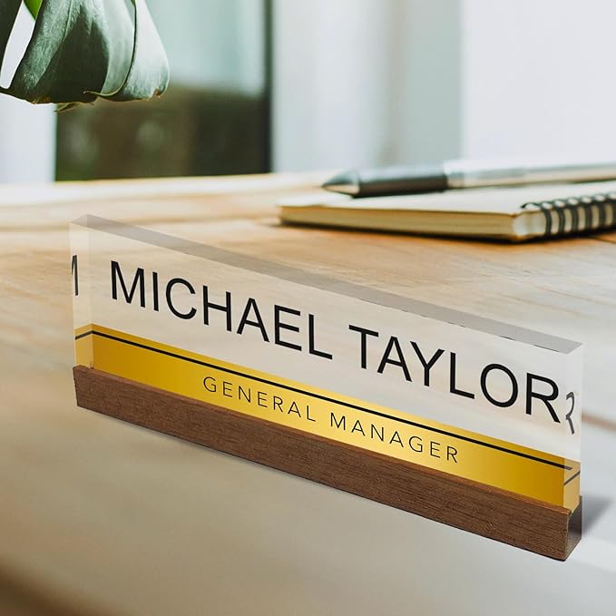 Artblox Personalized Office Desk Name Plate - Image 2