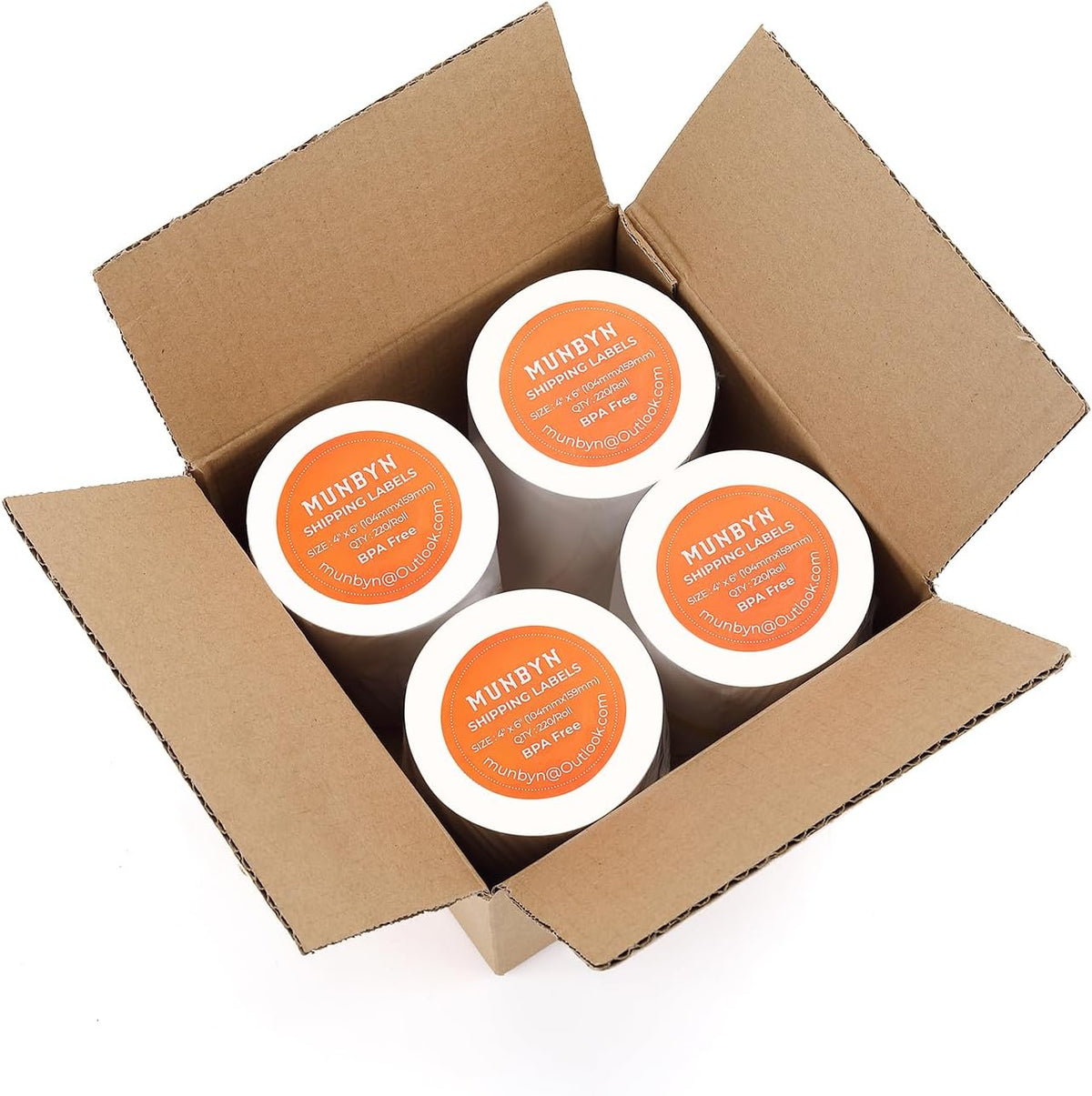 MUNBYN 4"x6" Direct Thermal Shipping Labels, Perforated Postage Paper Compatible