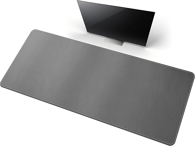 CENNBIE Leather Desk Mat, Extended Non-Slip Mouse Pad, Waterproof PU Leather by CENNBIE