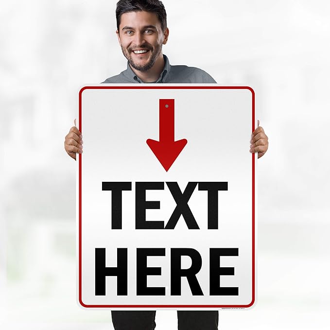 Custom Arrow, Custom Directional Sign, Arrow Down Sign, 24x30 Inches, 3M EGP - Image 2