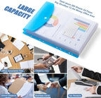 Binder Pocket Organizer Folders, 12 Pack Expandable Files Bag Plastic Envelopes - Image 5