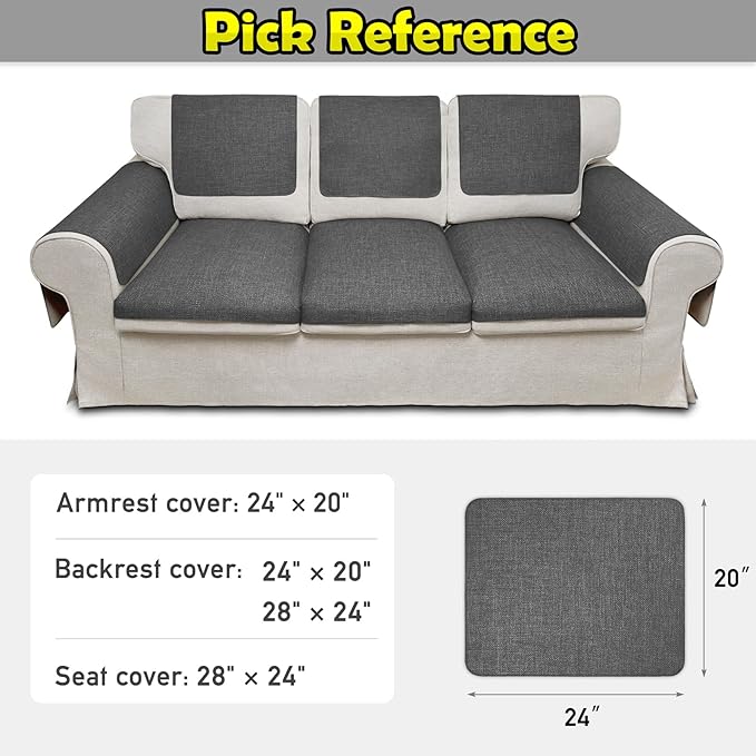 Couch Arm Covers, Waterproof Armrest Cover - Image 6