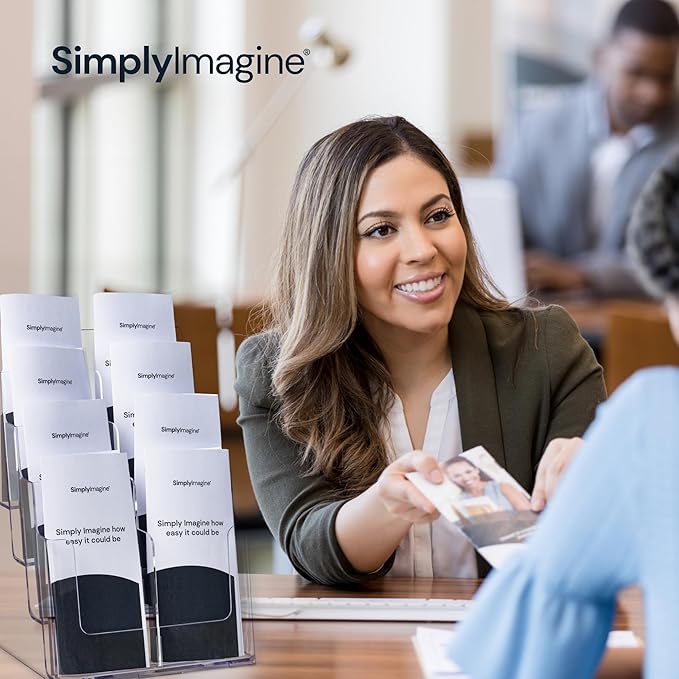 SimplyImagine Acrylic Brochure Holder, 4 Tier Clear Literature - Image 8
