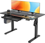 Claiks Standing Desk with Drawers, 48x24 Inch Electric Stand Up Desk, by CLAIKS