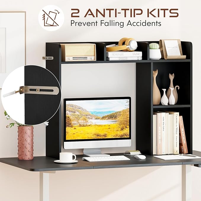 Tangkula Desktop Bookshelf, Countertop Storage Hutch - Image 8