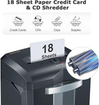 Bonsaii Paper Shredder, 18-Sheet 60-Minutes Shredder - Image 2