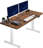 VIVO Electric 60 x 24 in Rustic Standing Desk, Memory Height Adjustment by VIVO