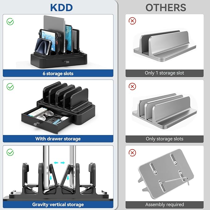 KDD Vertical Laptop Stand with Drawer - Image 4