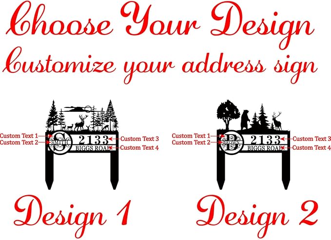 Personalized Metal Adress Sign - Image 2