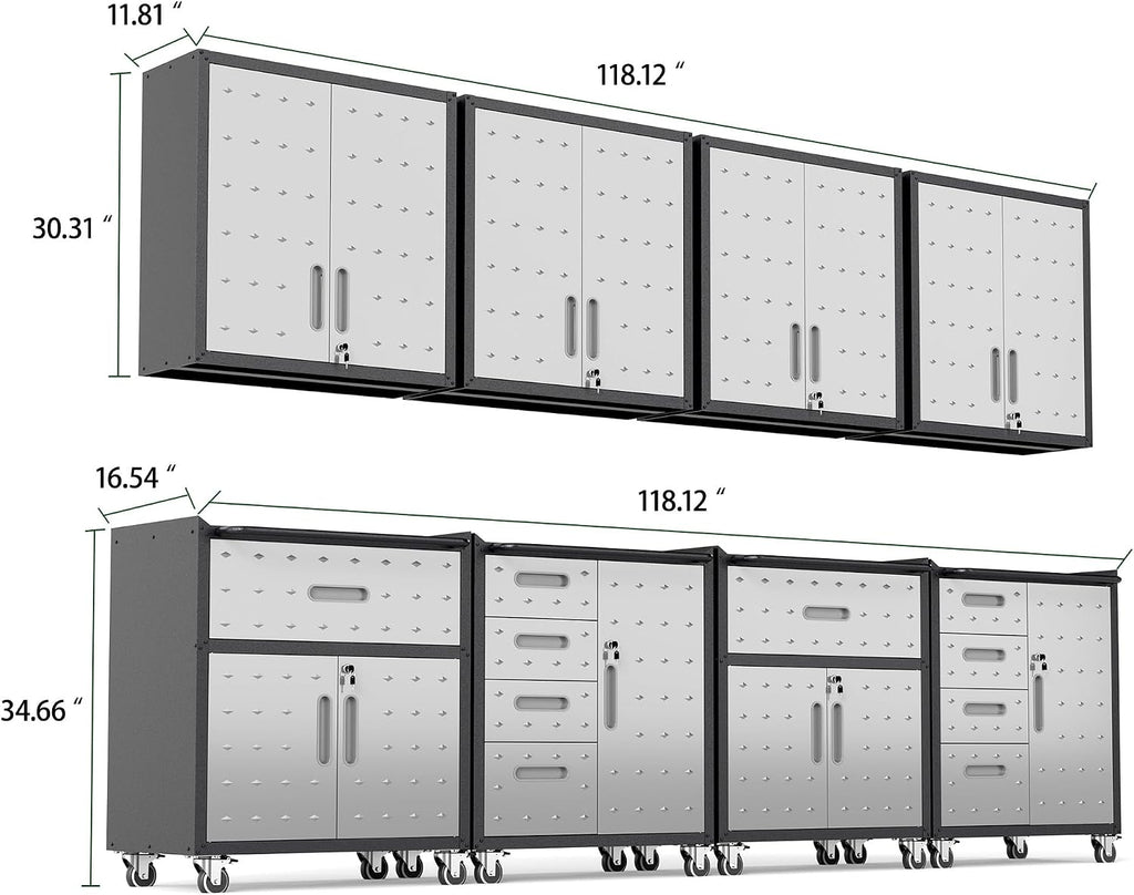 garage cabinet system | heavy duty steel all-in-one shown in use