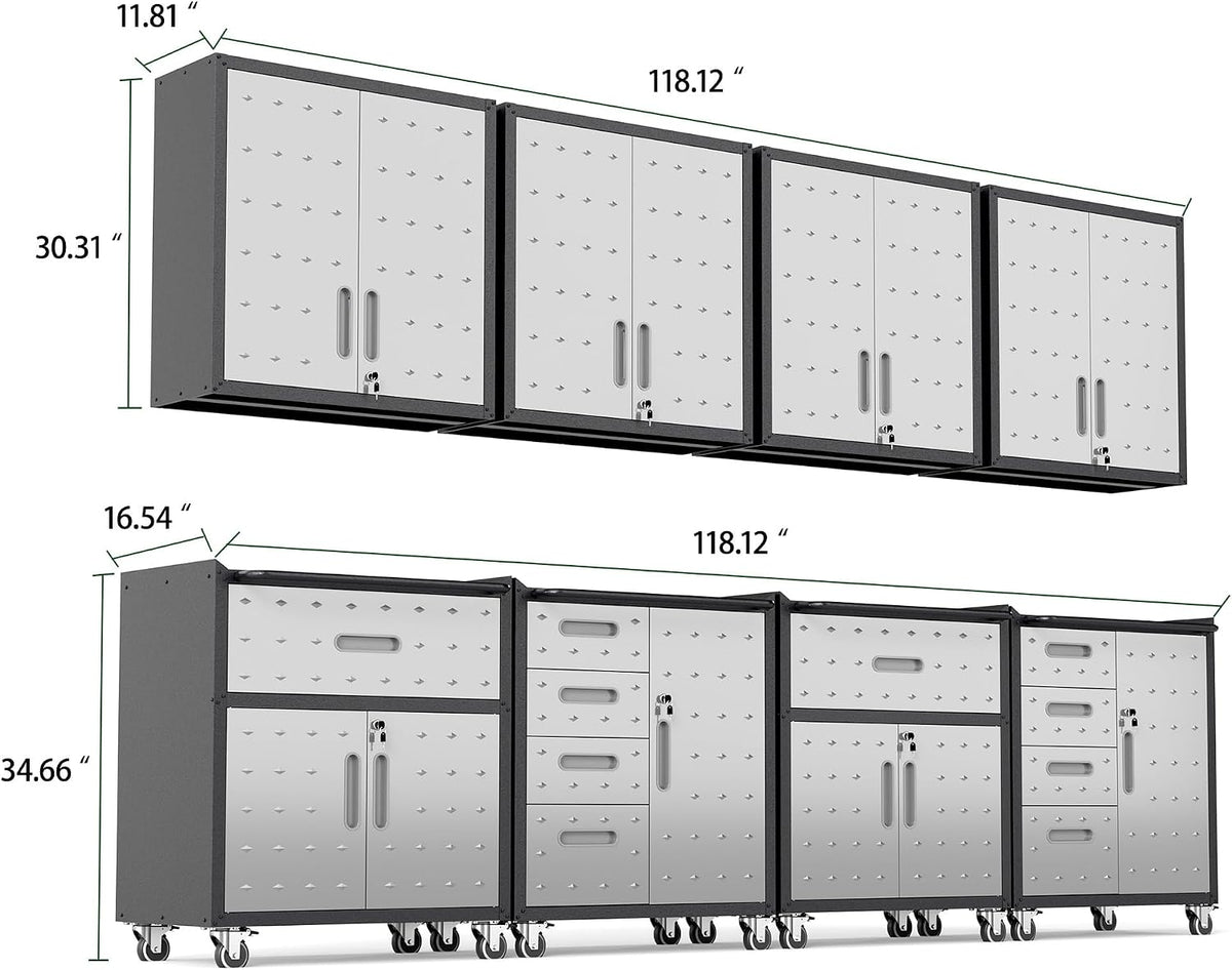 garage cabinet system | heavy duty steel all-in-one shown in use