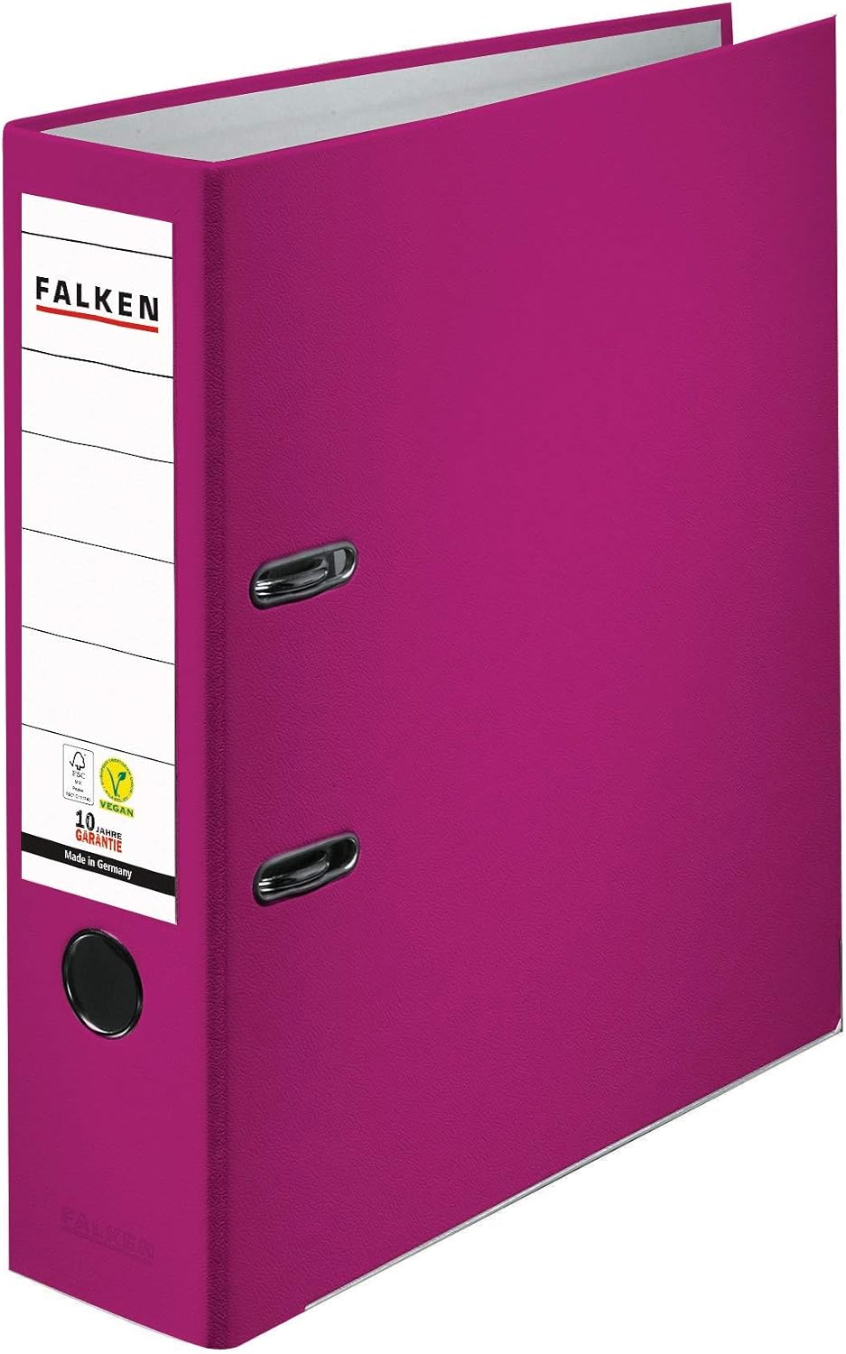 Original Falken PP-Color Plastic Files. Made in Germany. 8 cm Wide DIN A4 BlackBerry Ring Binder Vegan File Folder Letter Folder Office Folder Plastic Folder Slotted Folder