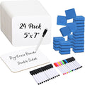 Affrolling 24 Sets Small Whiteboard Dry Erase Boards 5" x7'' Mini Double Sided by Affrolling