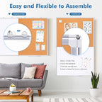 Magnetic White Board and Cork Board Combo, 48 X 36 inches Whiteboard Bulletin - Image 2