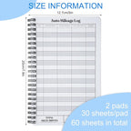 Spakon 2 Pcs Auto Mileage & Expense Log Book - Image 2