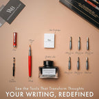 Wordsworth & Black Calligraphy Pen Gift Set, Includes Bottle, 6 Cartridges - Image 4