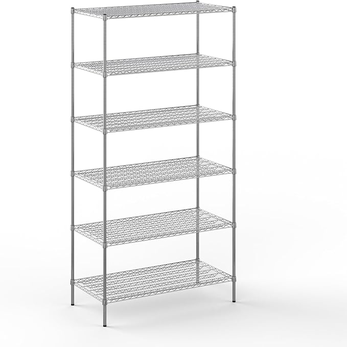 Regal Altair 24" Deep x 48" Wide x 96" Height Wire Shelving Kit | 6-Tier | NSF by Regal+Altair