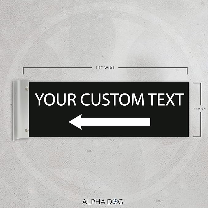ALPHA DOG SIGNS Custom Projecting Hallway Sign, Personalized Indoor Outdoor - Image 2
