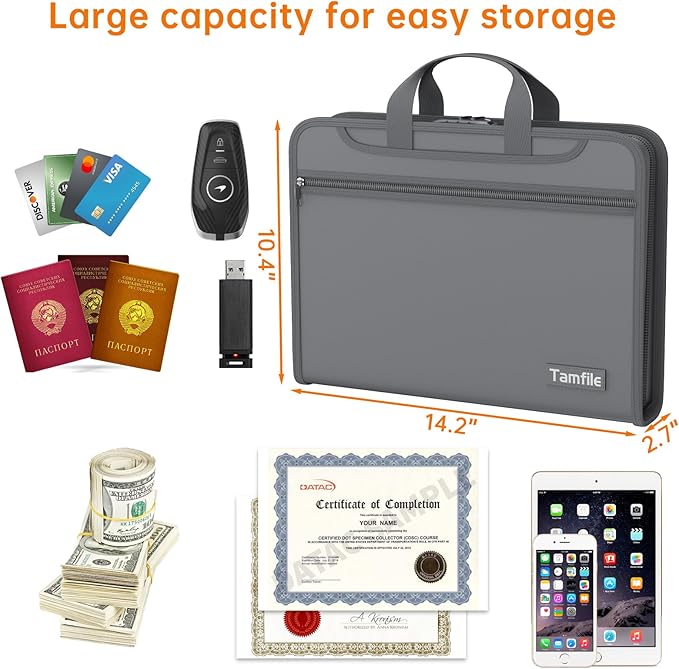 5200℉ Fireproof Accordion File Organizer - Image 5