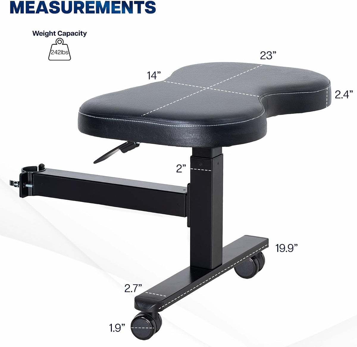 VIVO Black Retrofit Footrest for Office Chair, Chair-REST1