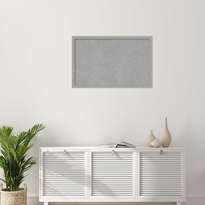 Amanti Art Grey Framed Magnetic Board 22x34 Large Vision Board - Image 5
