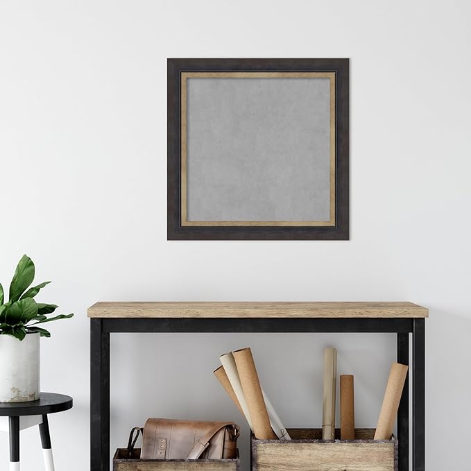 Amanti Art Black Framed Magnetic Board 25x25 Medium Vision Board - Image 5