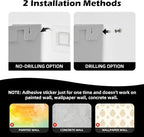YOHOM No Drilling File Holder Wall Mails Magazines Organizer Adhesive Door Mount - Image 7