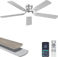 ohniyou 52'' silver low profile ceiling fan with, main product view