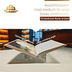 Butterfly Acrylic Book Stands - Book Holders for Magazine, Art, Cook Book, Bible Stand - Rounded Corners, Sleek Transparent - Lightweight Yet Sturdy-8mm, 12" x 7" x 5.2"