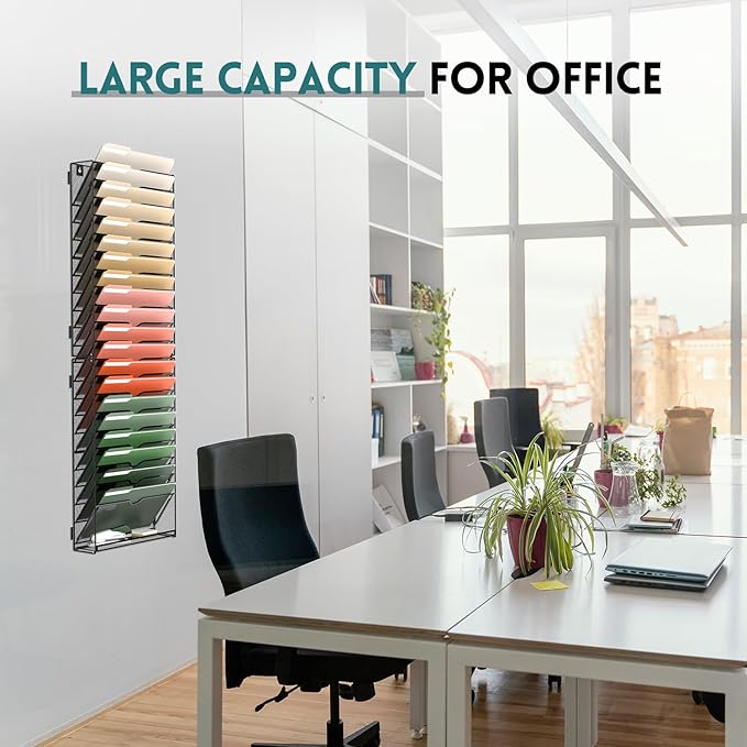 SUPEASY Wall File Organizer Mesh Office Mail Holder, Hanging Wall Organizer - Image 6