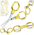2 PCS Stainless Steel Mini Folding Scissors, Safety Pocket-Sized Multipurpose by Unknown