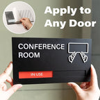 Office Door Signs for Conference Room, Meeting In Progress Door Sign, In Use - Image 4