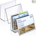 Vicenpal 2 Pcs Clear Acrylic Postcard Holder Business Card Holder Greeting Card by Vicenpal