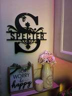 Personalized Metal Name Signs, Split Letter Monogram Wall Decor, Custom Last - Image 2