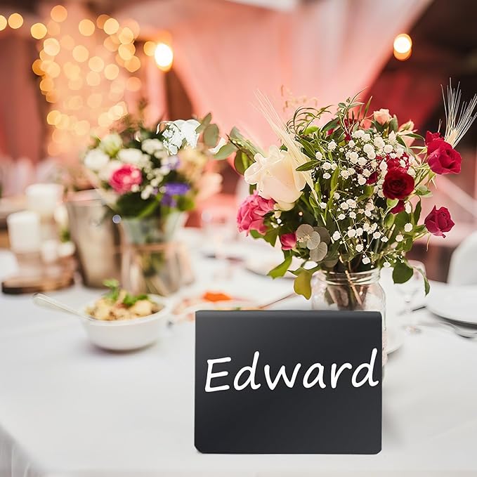 12PCS Mini Chalkboard Signs, Reusable Table Sign Chalk Board - Image 6