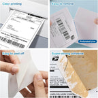 9527 Product Fanfold 4 x 6 Direct Thermal Labels White Perforated Shipping Labels, 500pcs per Stack,1 Stack