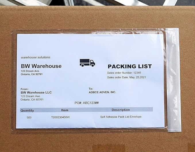Premium 6''x10'' Packing List Envelope, Tailored Size - Image 2